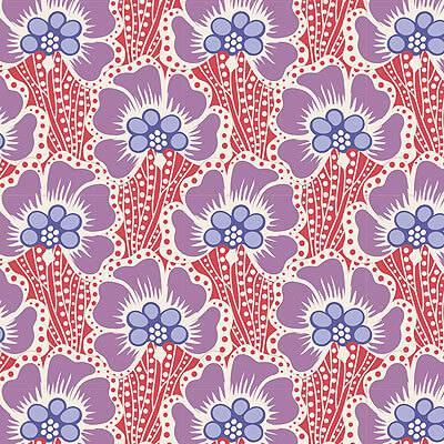 Tilda Cotton Beach - Ocean Flower - Coral -