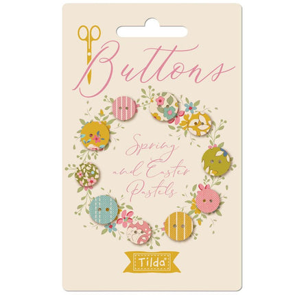 Tilda Creating Memories Fabric | 11mm Buttons | Spring (10) - 400062