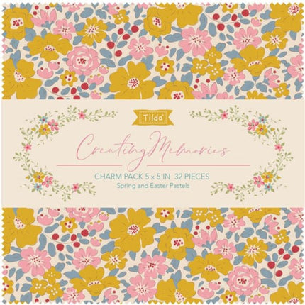 Tilda Creating Memories Fabric | 5'' Charm Pack | Spring (32) - 300210