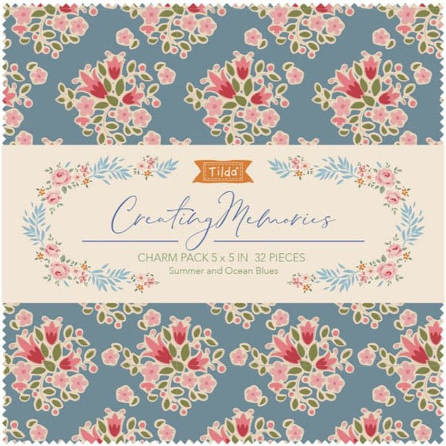 Tilda Creating Memories Fabric | 5'' Charm Pack | Summer (32) - 300211
