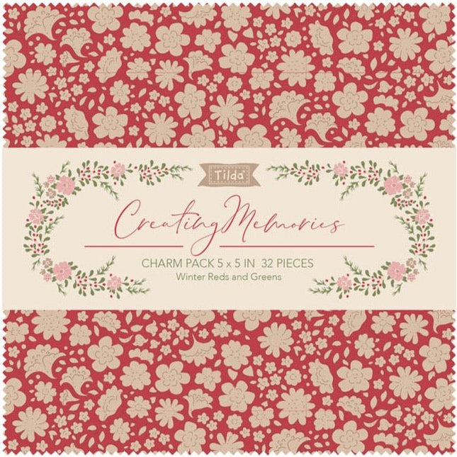 Tilda Creating Memories Fabric | 5'' Charm Pack | Winter (32) - 300213
