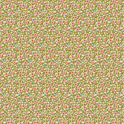 Tilda Creating Memories Fabric | Brie | Green - 130121
