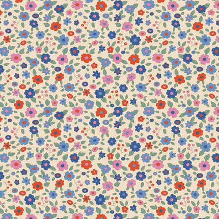 Tilda Creating Memories Fabric | Evie | Blue - 130133
