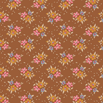 Tilda Creating Memories Fabric | Frida | Brown - 130143