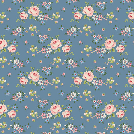 Tilda Creating Memories Fabric | Gracie | Blue - 130129