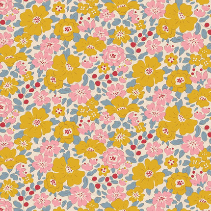 Tilda Creating Memories Fabric | Harper | Yellow - 130122
