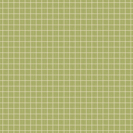 Tilda Creating Memories Fabric | Woven Plaid | Pea Green - 160066