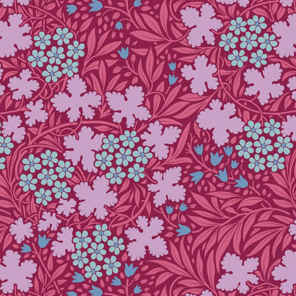 Tilda Hibernation Fabric | Fat Quarter Pack | Hibiscus / Mulberry (5) -