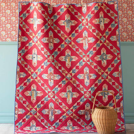 Tilda Hometown Homestar Quilt Kit - Country Red -