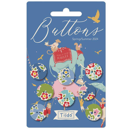 Tilda Jubilee Fabric | 16mm Buttons (8) - TD400060