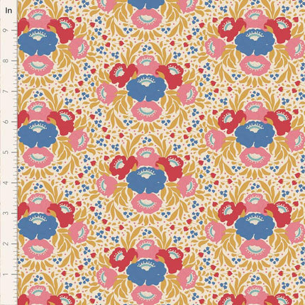 Tilda Jubilee Fabric | Autumn Bouquet | Mustard - TD100548