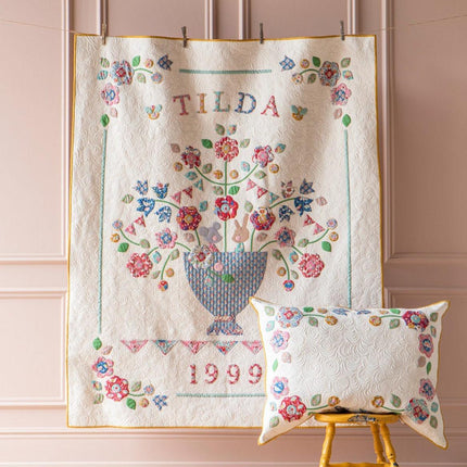Tilda Jubilee Fabric | Birthday Quilt Kit | Dove White -