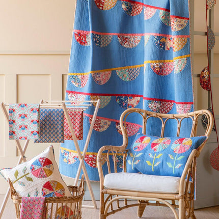 Tilda Jubilee Fabric | Bunting Quilt Kit | Cornflower -