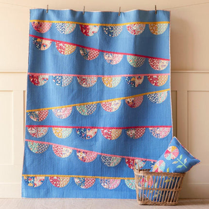 Tilda Jubilee Fabric | Bunting Quilt Kit | Cornflower -