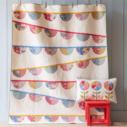 Tilda Jubilee Fabric | Bunting Quilt Kit | Dove White -