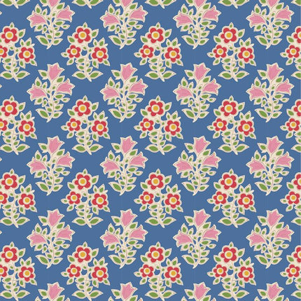 Tilda Jubilee Fabric | Farm Flowers | Blue - TD110101