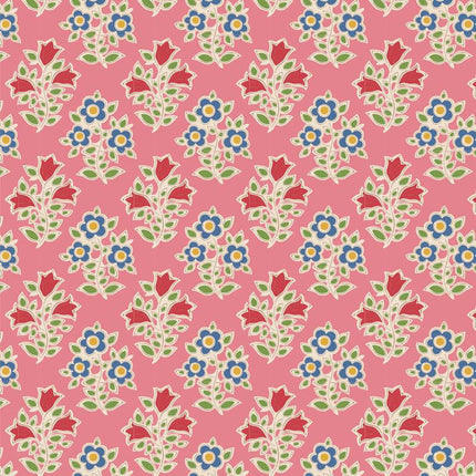 Tilda Jubilee Fabric | Farm Flowers | Pink - TD110097