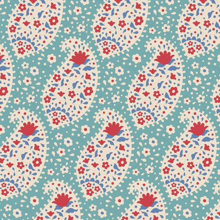 Tilda Jubilee Fabric | Fat Quarter Pack | Teal (5) - TD300184