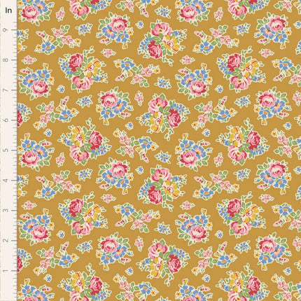Tilda Jubilee Fabric | Sue | Mustard - TD100549