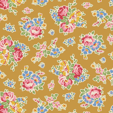 Tilda Jubilee Fabric | Sue | Mustard - TD100549