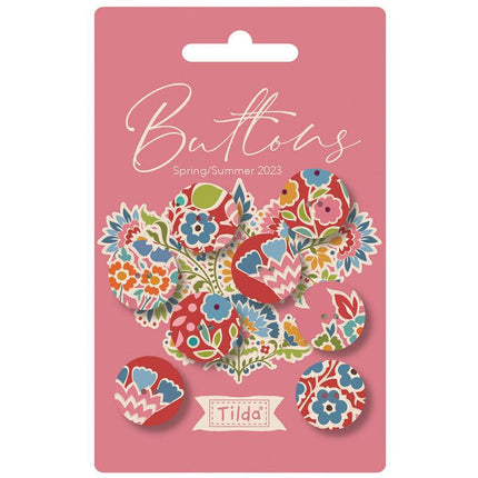 Tilda Pie In The Sky - Buttons - Pinks - 400053
