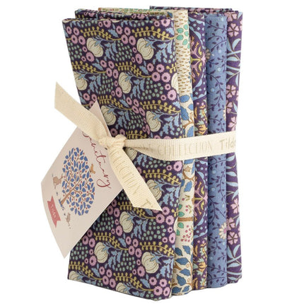 Tilda Sanctuary Fabric | Fat Quarter Pack | Eggplant / Blue (5) | Pre Order October - TD300198