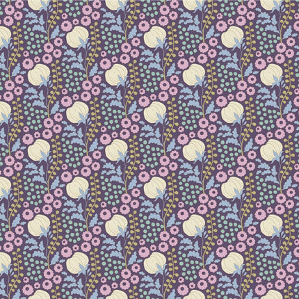 Tilda Sanctuary Fabric | METRE Pack | Eggplant / Blue (5) | Pre Order October - 