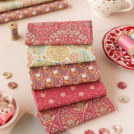 Tilda Sanctuary Fabric | METRE Pack | Maroon / Rhubarb (5) | Pre Order October - 