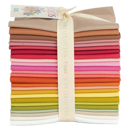 Tilda Solid Fabric | Fat Quarter Pack | Warm Colours (25) - 300179