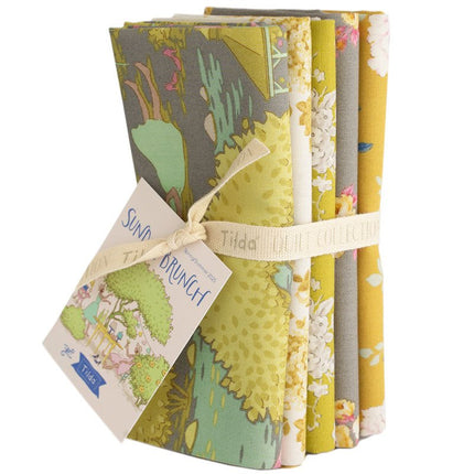 Tilda Sunday Brunch | HALF METRE Pack | Grey / Yellow (5) | PRE ORDER FEBRUARY - TD300223 - 1/2