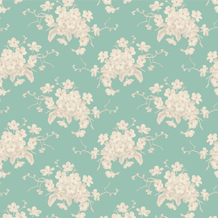 Tilda Sunday Brunch | White Flower | Teal PRE ORDER FEBRUARY - TD100581