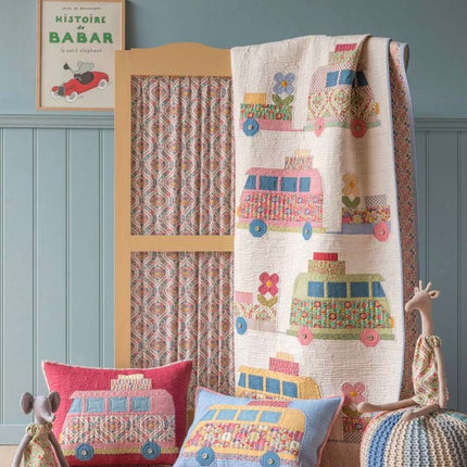 Tilda Wallflower | Campervan Pillow Kit | Burgundy PRE ORDER JUNE - 