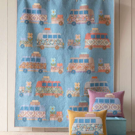 Tilda Wallflower | Campervan Quilt Kit | Petrol PRE ORDER JUNE - 