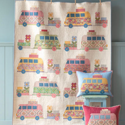 Tilda Wallflower | Campervan Quilt Kit | Putty White PRE ORDER JUNE - 