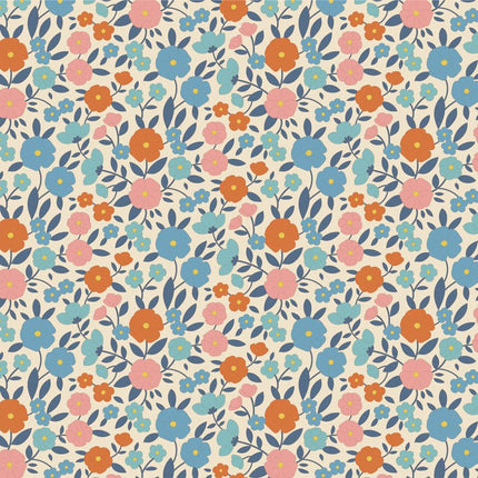 Tilda Wallflower | Fat Quarter Pack | Blue (5) PRE ORDER JUNE - TD300234