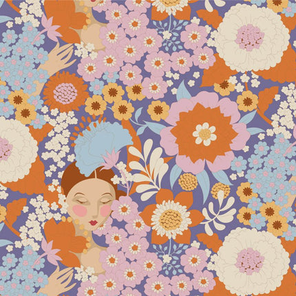 Tilda Wallflower | Fat Quarter Pack | Caramel / Thristle (5) PRE ORDER JUNE - TD300235