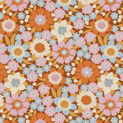 Tilda Wallflower | Fat Quarter Pack | Caramel / Thristle (5) PRE ORDER JUNE - TD300235