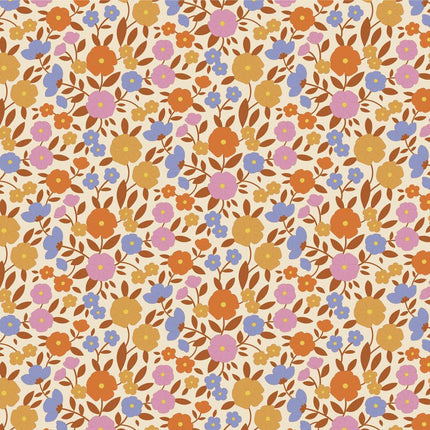 Tilda Wallflower | Fat Quarter Pack | Caramel / Thristle (5) PRE ORDER JUNE - TD300235
