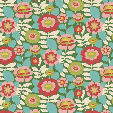 Tilda Wallflower | Fat Quarter Pack | Green (5) PRE ORDER JUNE - TD300232