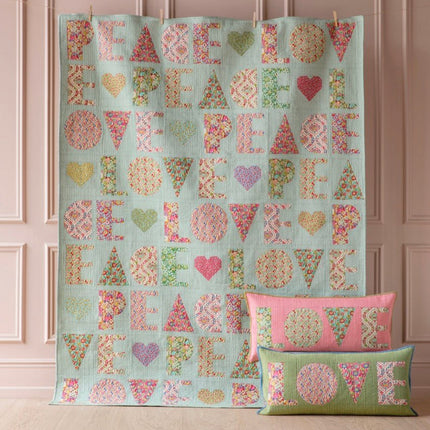 Tilda Wallflower | Peace & Love Quilt Kit | Red / Green PRE ORDER JUNE - 