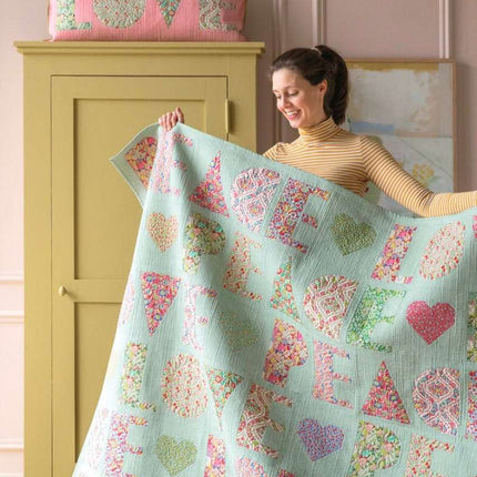 Tilda Wallflower | Peace & Love Quilt Kit | Red / Green PRE ORDER JUNE - 