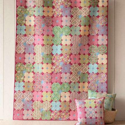 Tilda Wallflower | Wallflower Quilt Kit | Burgundy PRE ORDER JUNE - 