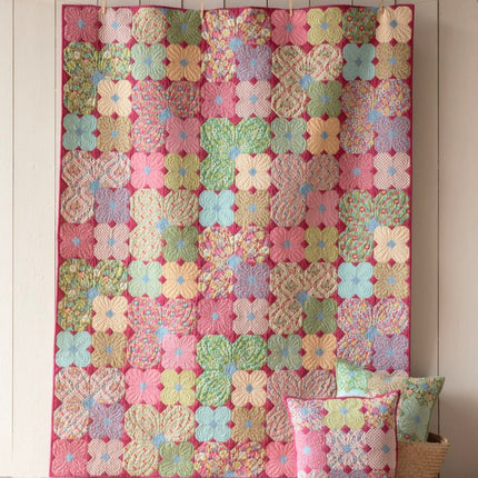 Tilda Wallflower | Wallflower Quilt Kit | Burgundy PRE ORDER JUNE - 