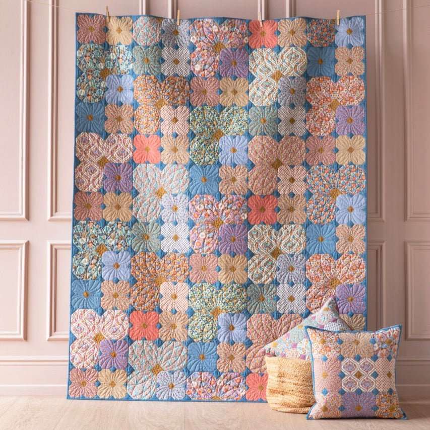 Tilda Wallflower | Wallflower Quilt Kit | Prussian PRE ORDER JUNE