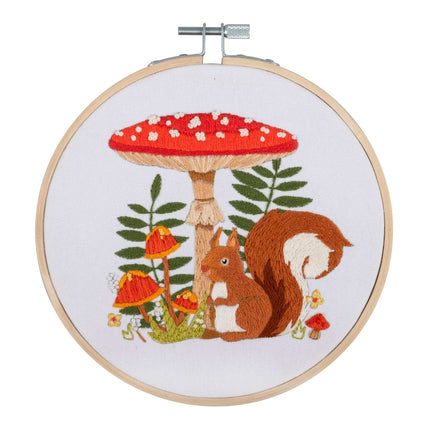 Trimits | Embroidery Kit | Toadstool Squirrel - TCK078
