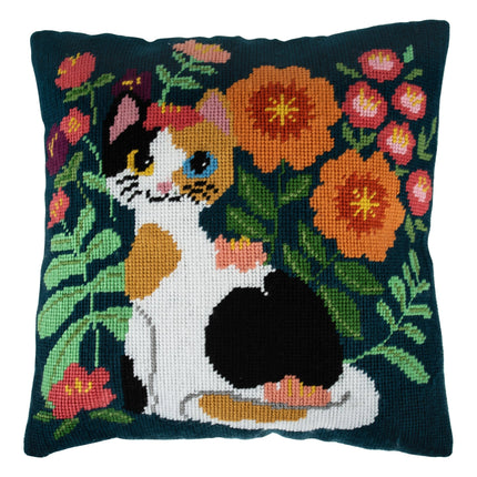 Trimits | Half Stitch Tapestry Kit | Cushion | Cat - GCS111