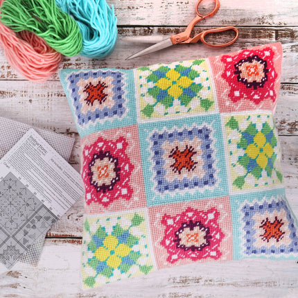 Trimits | Half Stitch Tapestry Kit | Cushion | Crochet - GCS160