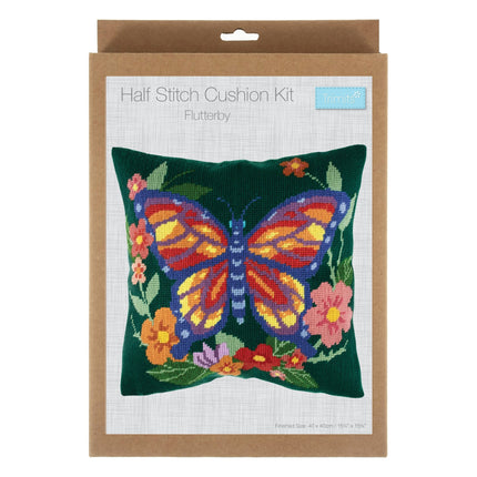 Trimits | Half Stitch Tapestry Kit | Cushion | Flutterby - GCS159