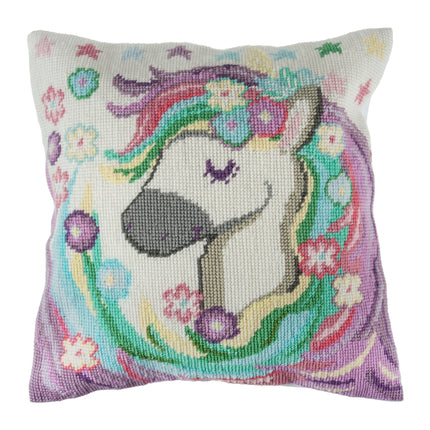 Trimits | Half Stitch Tapestry Kit | Cushion | Unicorn - GCS85