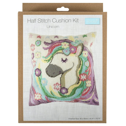 Trimits | Half Stitch Tapestry Kit | Cushion | Unicorn - GCS85